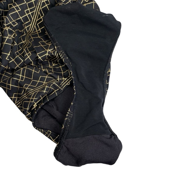 Nip Tuck Swim Deco Foil Louise One Piece Swimsuit Size 6 Black Gold Multi Cup Sz - Picture 9 of 14